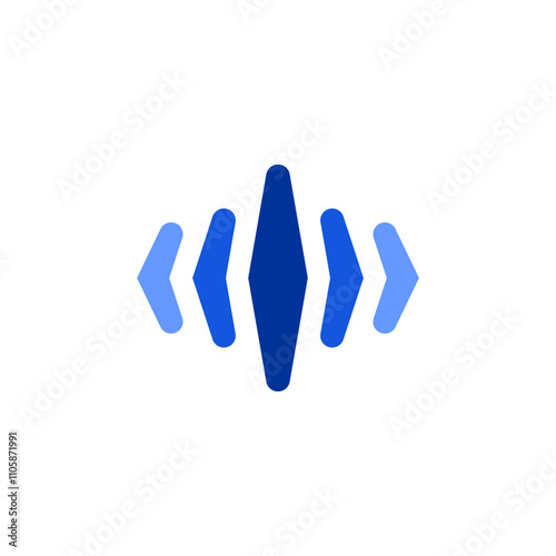 abstract blue arrows vector logo symbol