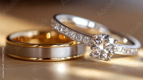 Exquisite Diamond and Gold Engagement Rings Showcasing Elegance and Craftsmanship
