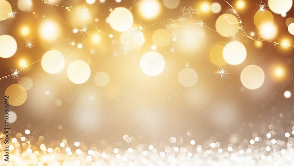Dreamy Golden Bokeh Background for Festive Designs. Generated with AI Dreamy Golden Bokeh Background for Festive Designs. Generated with AI