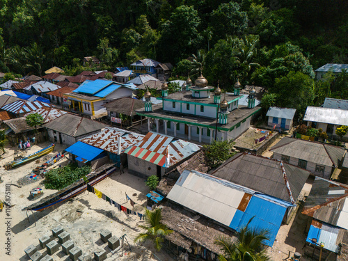 Beautiful Inlonim Village in Gorom, East Seram Regency, Maluku, Indonesia photo