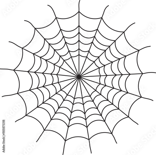 Spider web icon flat vector illustration