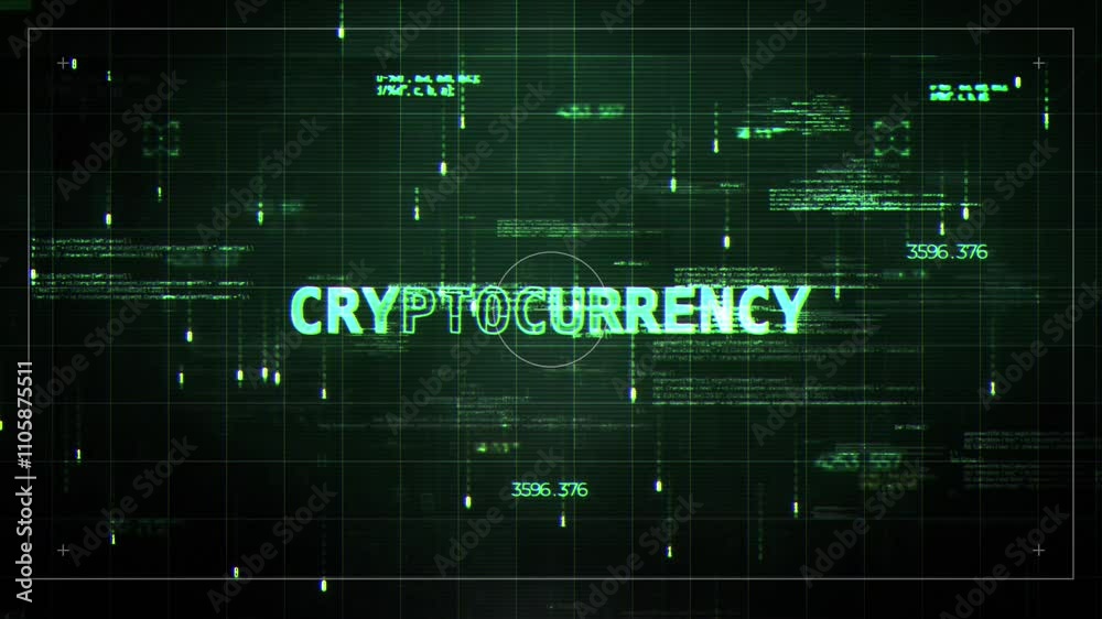 Cryptocurrency Glitch HUD Satelite Style Hologram Video Cryptocurrency Glitch HUD Satelite Style Hologram Video