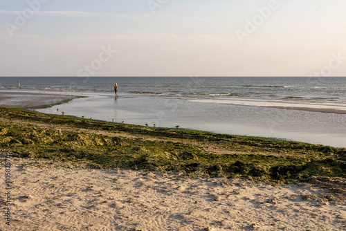 sunset on a beach on danish island fanoe