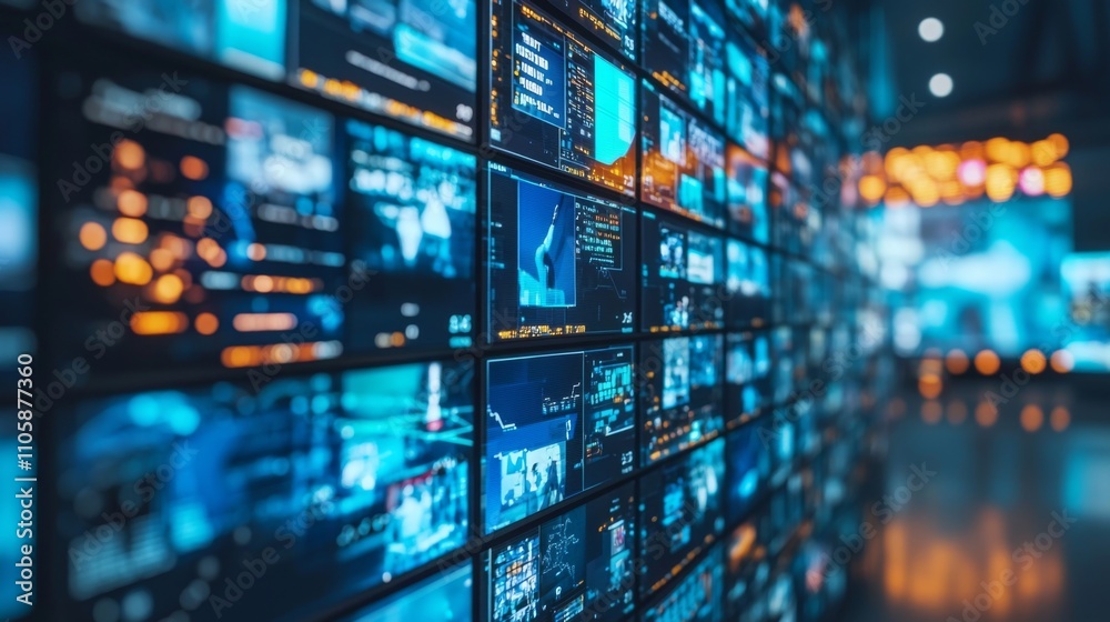 Wall of Screens: A Futuristic Display of Data and Information in a Modern Control Room Wall of Screens: A Futuristic Display of Data and Information in a Modern Control Room