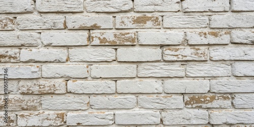 Whitewashed Brick Wall Texture A Close-Up View of Aged Brickwork