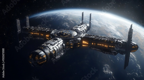 Wallpaper Mural Exploring the Wonders of an Orbital Habitat in Space  Torontodigital.ca