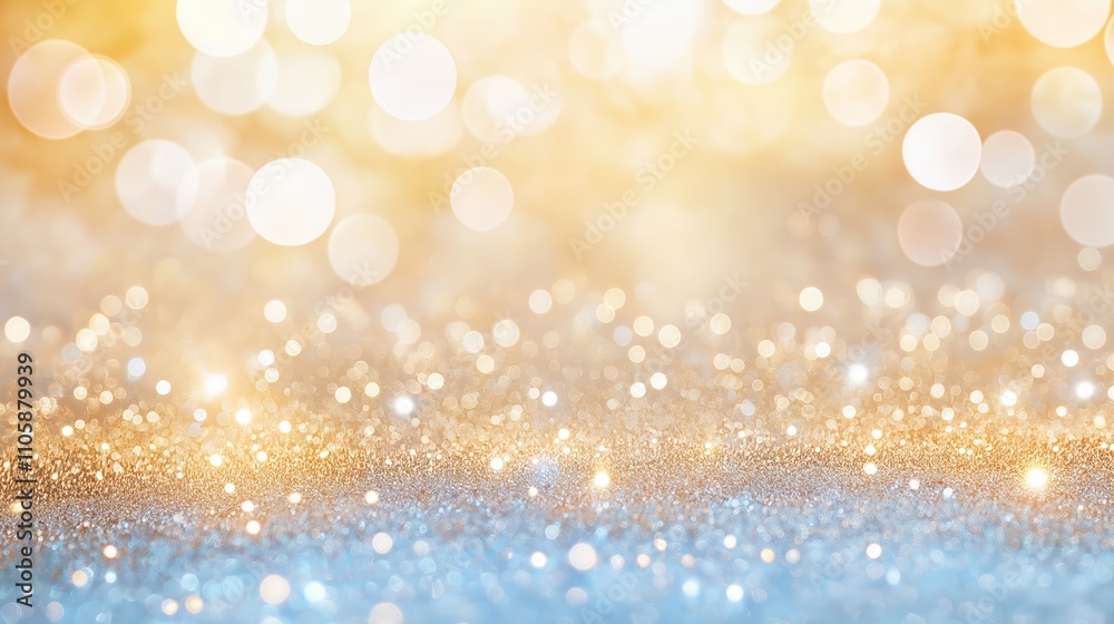 Abstract golden background with bokeh effect and shining defocused glitters. Festive gold texture for Christmas, New Year, birthday, celebration, greeting, victory, success, magic party. Abstract golden background with bokeh effect and shining defocused glitters. Festive gold texture for Christmas, New Year, birthday, celebration, greeting, victory, success, magic party.