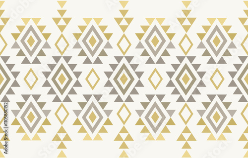 Ethnic tribal Aztec colorful background. Seamless tribal pattern, folk embroidery, tradition geometric Aztec ornament. Traditional design for fabric, textile, print, rug, paper