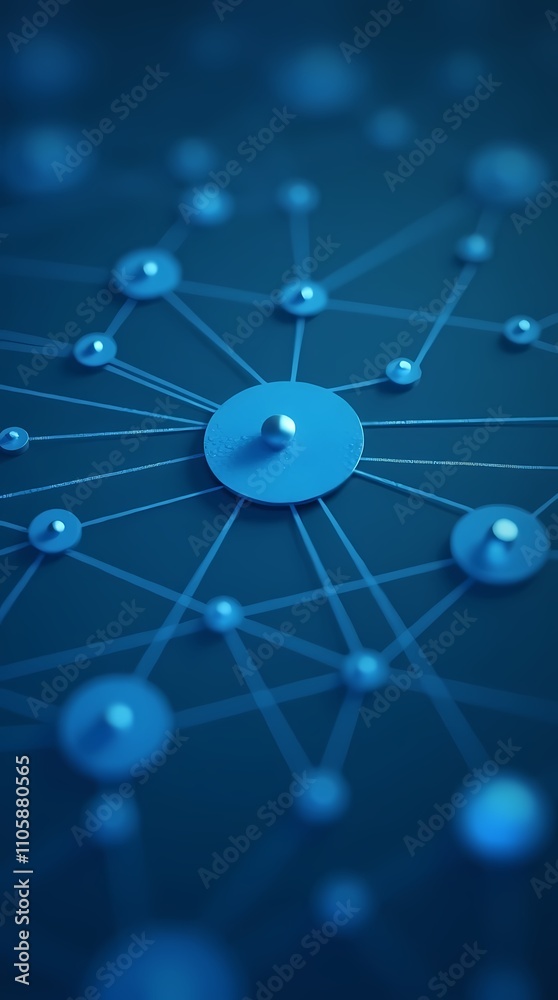 Graphic representation of social connections, blue background of social network Graphic representation of social connections, blue background of social network