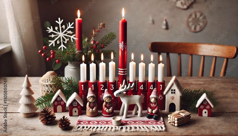 Cozy Scandinavian Christmas with Warm Lights and Traditional Decor Cozy Scandinavian Christmas with Warm Lights and Traditional Decor