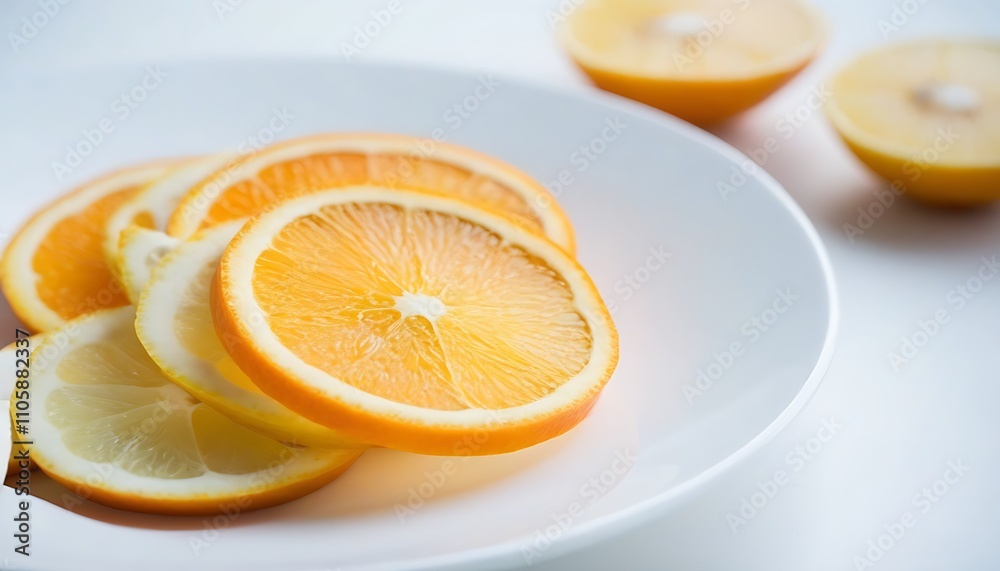 Fresh lemon slices, culinary photography.