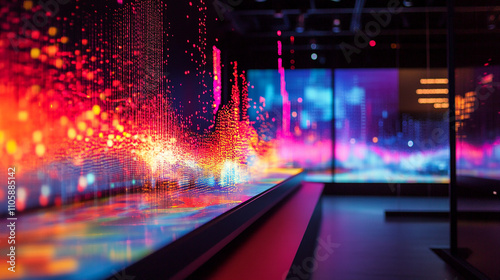 A vibrant display of data visualization showcases cutting-edge analytics in motion.