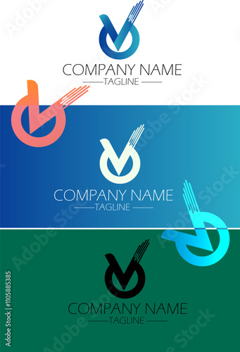 Technology logo in gradient style