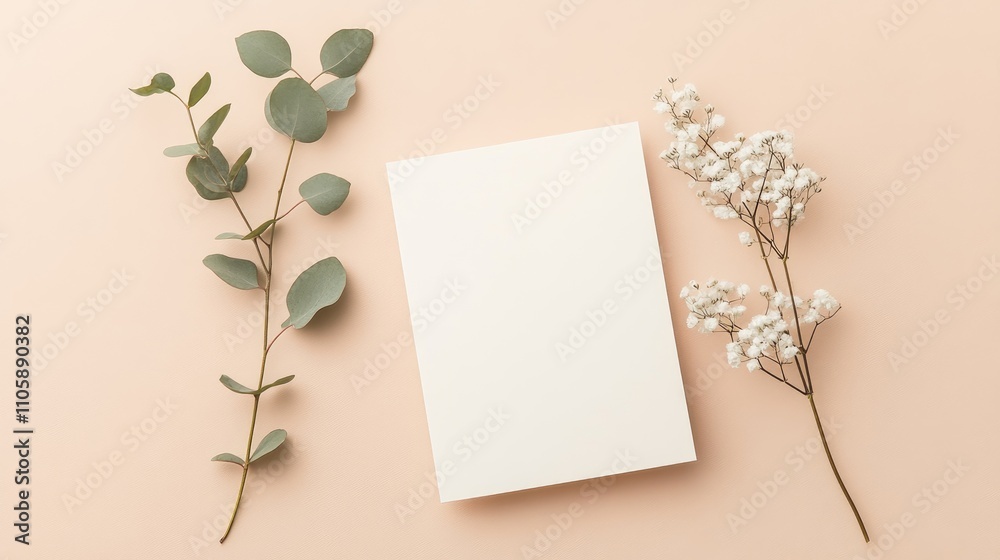 Elegant Wedding Card Mockup Layout with Blank Design Elegant Wedding Card Mockup Layout with Blank Design