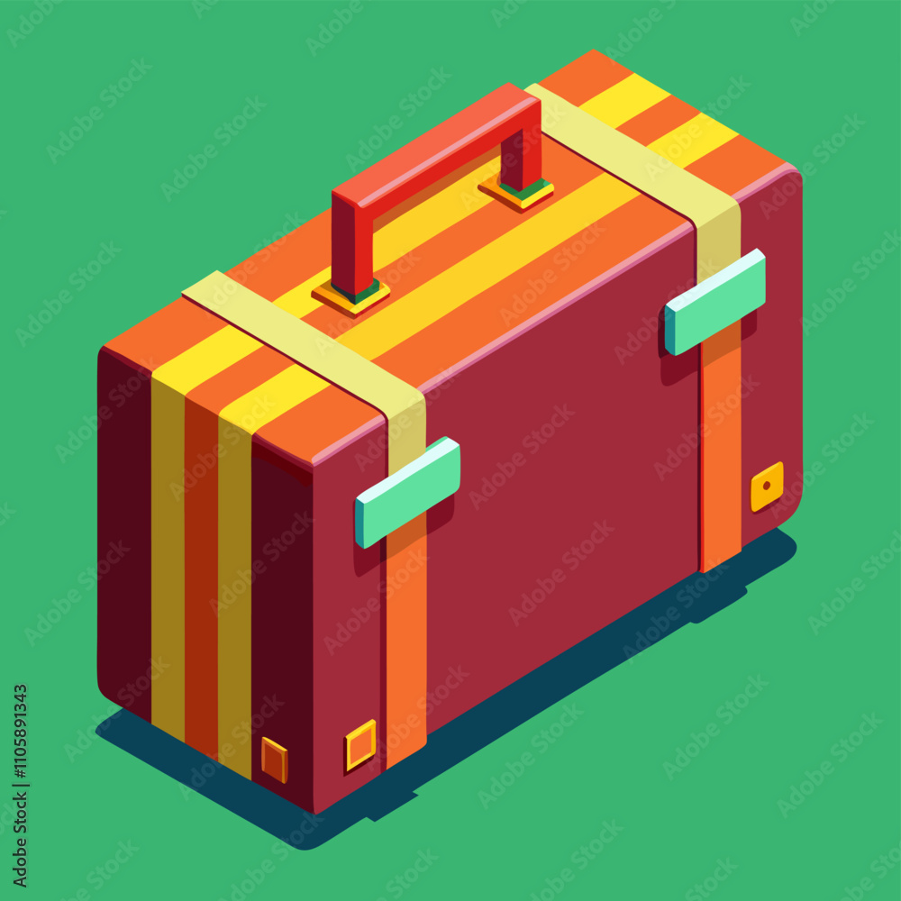 3D Cartoon Suitcase Vector Design 3D Cartoon Suitcase Vector Design