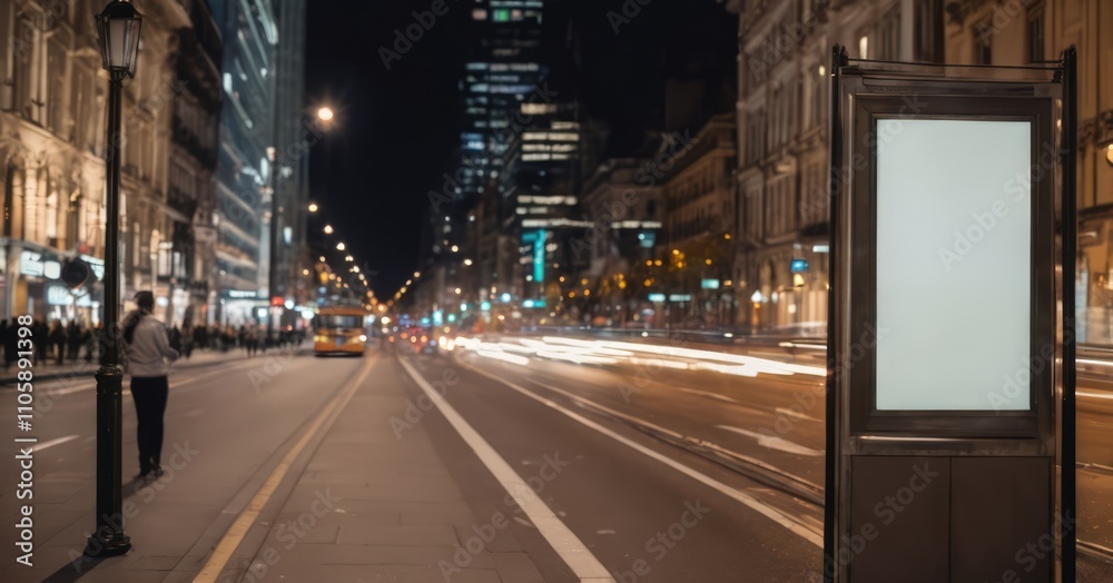 Mockup of street advertising poster, street advertising, marketing