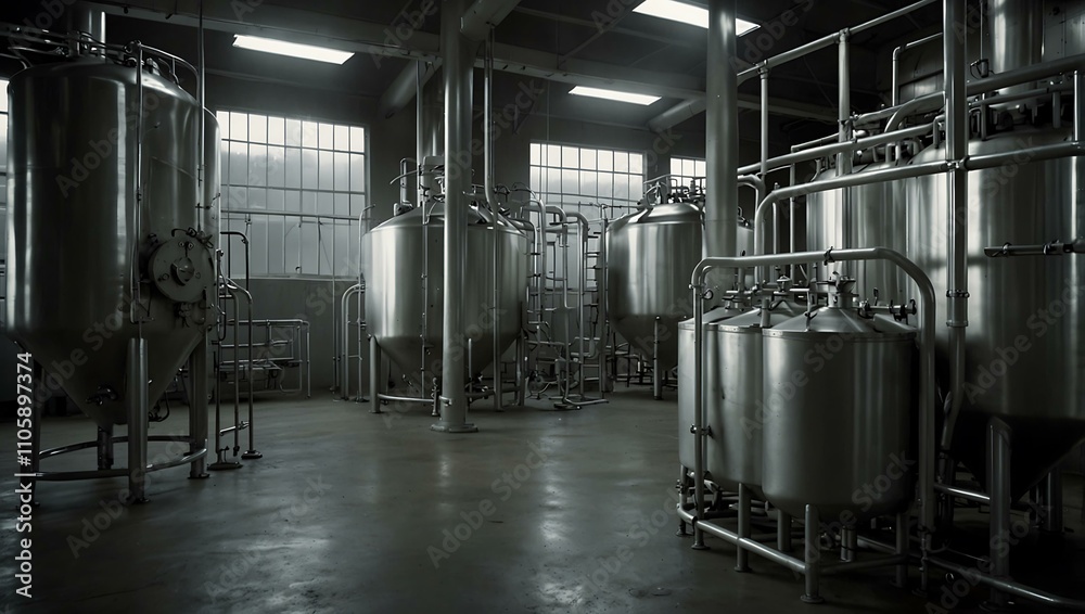Dairy factory producing casein. Dairy factory producing casein.