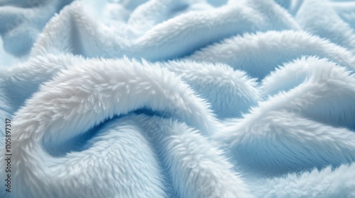 Soft Blue Fleece Fabric Background Perfect for Baby-Themed Designs, Textiles, and Cozy Home Decor Projects