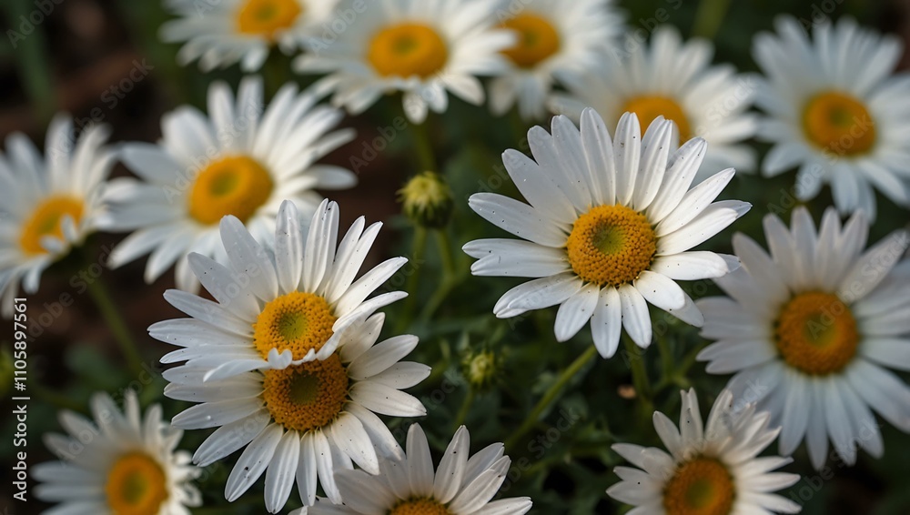 Daisies in bloom. Daisies in bloom.