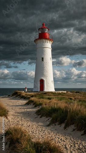 Danish lighthouse at Lyngvig. photo