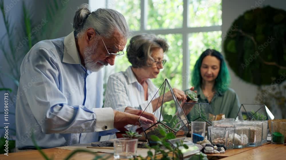 master class on creating compositions from plants for elderly people green-haired teacher happy old age elderly couple pleasant memories leisure time in old age master class on creating compositions from plants for elderly people green-haired teacher happy old age elderly couple pleasant memories leisure time in old age