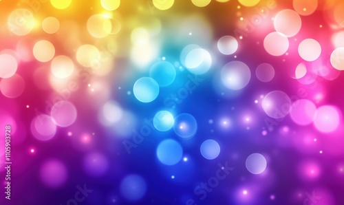 Colorful bokeh background with vibrant hues, soft circles, and blurred lights creating a dreamy atmosphere