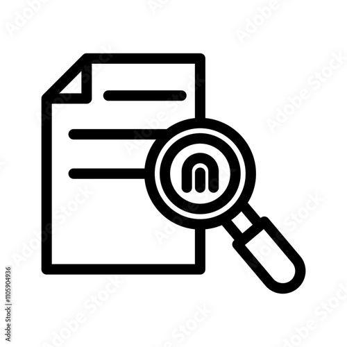 11 investigation line icon illustration vector graphic