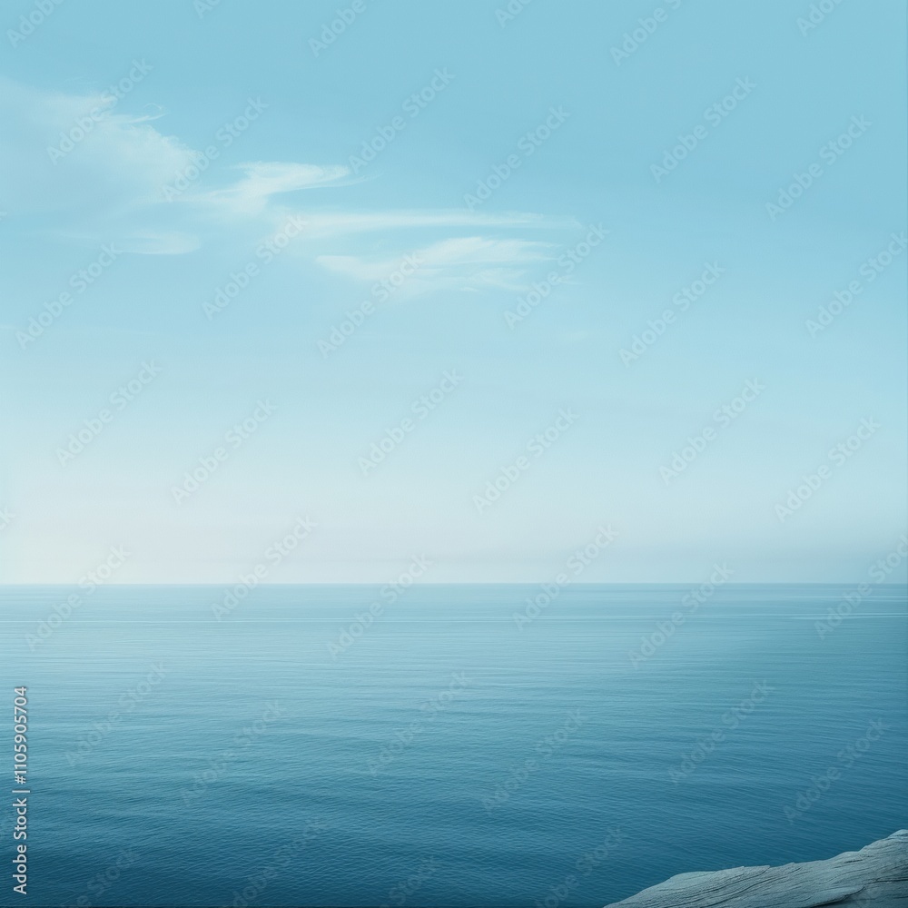 custom made wallpaper toronto digitalSerene ocean view with calm blue waters.