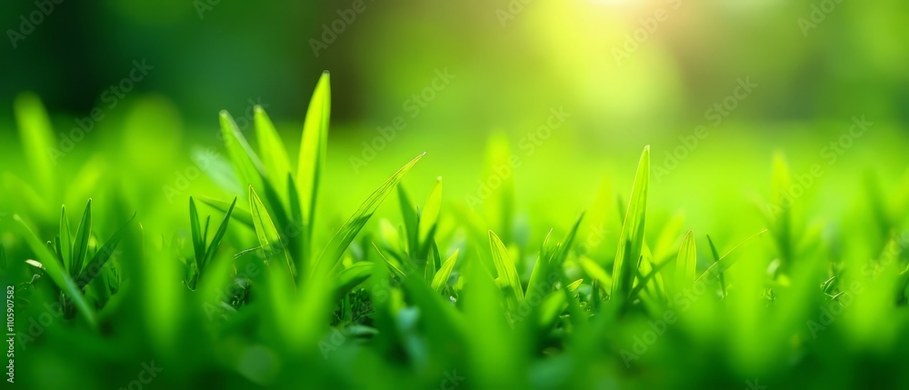 Lush Green Grass Field - Deep Depth of Field - Dreamy Atmosphere Lush Green Grass Field - Deep Depth of Field - Dreamy Atmosphere
