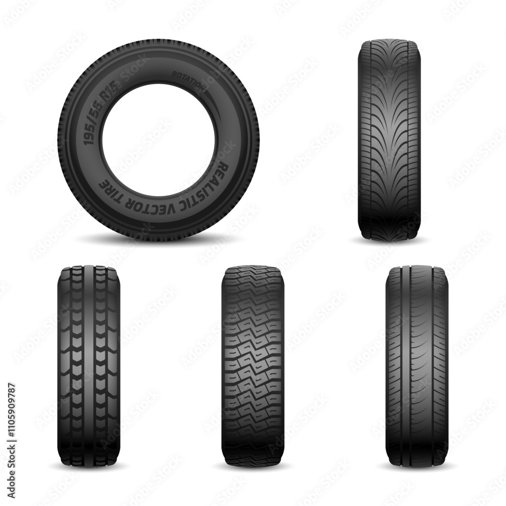 car wheel isolated on white