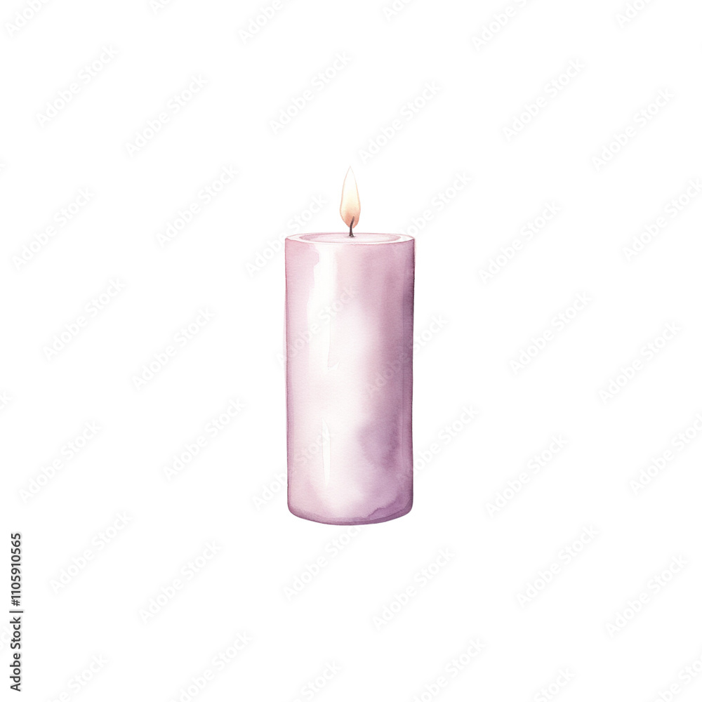 Purple flaming candle lit wick Purple flaming candle lit wick