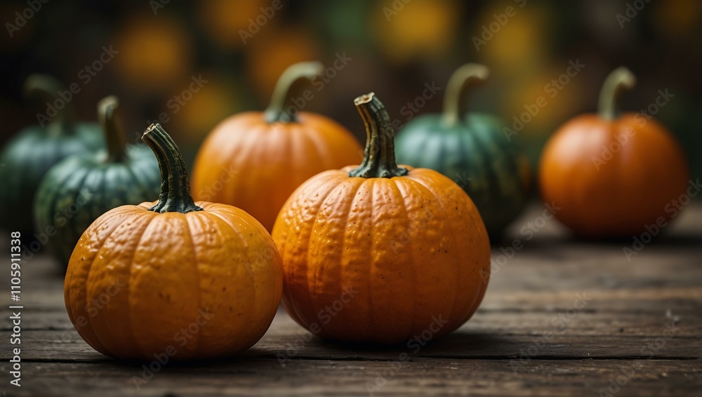 Decorative pumpkins with a selective focus for autumn decor. Decorative pumpkins with a selective focus for autumn decor.
