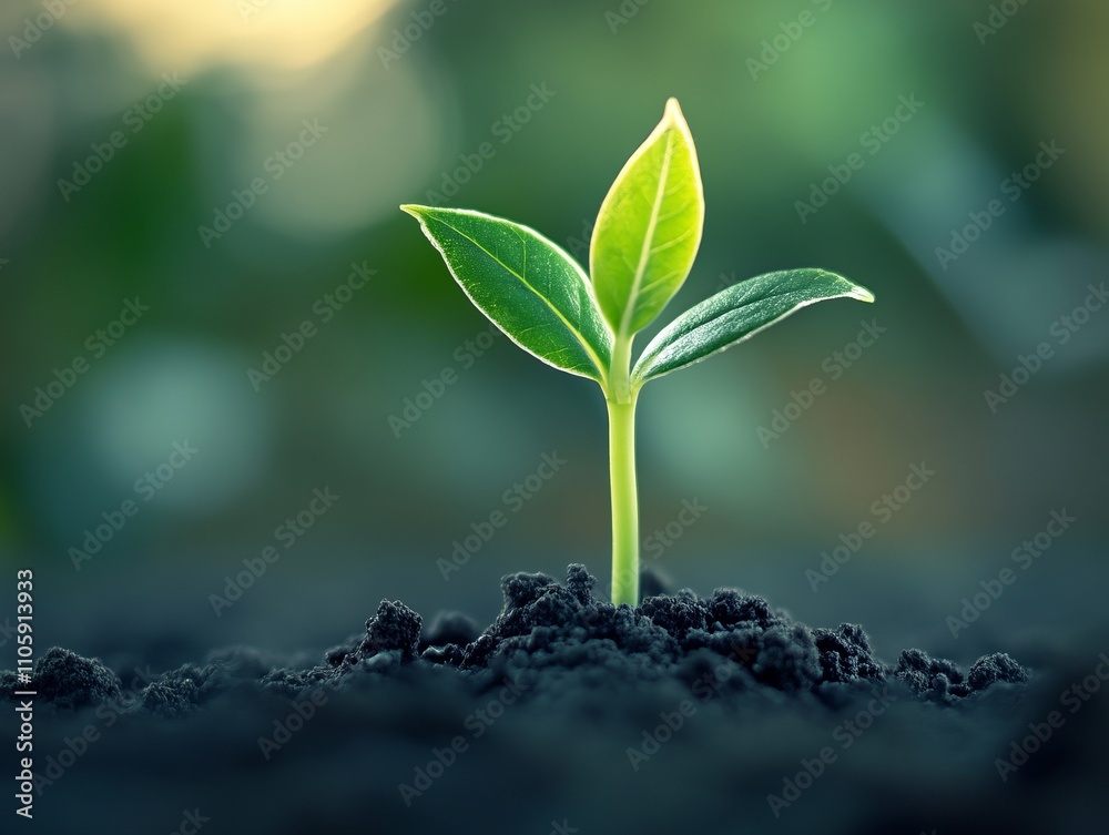 A Tiny Sprout Emerging from the Earth: A Symbol of Hope and Growth. A new life beginning in the fertile earth. A beautiful image of nature's resilience and renewal. A Tiny Sprout Emerging from the Earth: A Symbol of Hope and Growth. A new life beginning in the fertile earth. A beautiful image of nature's resilience and renewal.