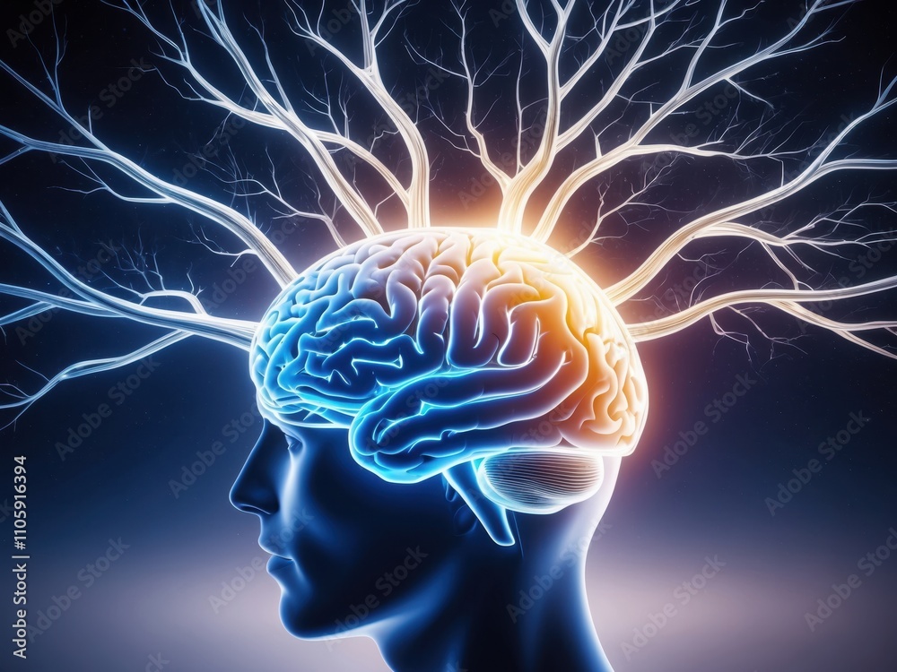 Obraz premium A glowing tree of knowledge growing from a human hand, symbolizing wisdom