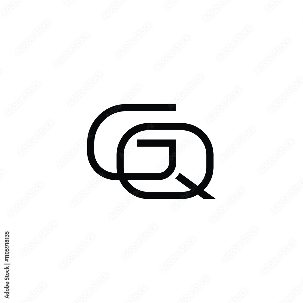 GQ monogram logo design letter text name symbol monochrome logotype alphabet character simple logo GQ monogram logo design letter text name symbol monochrome logotype alphabet character simple logo