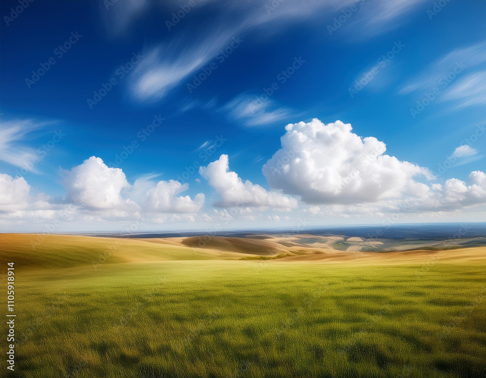 Obraz premium natural scenery background blue sky with bright white