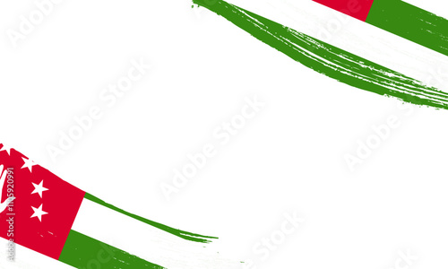 Abkhazia Flag with Brush Stroke Effect, Grunge brush stroke. Watercolor painting flag.