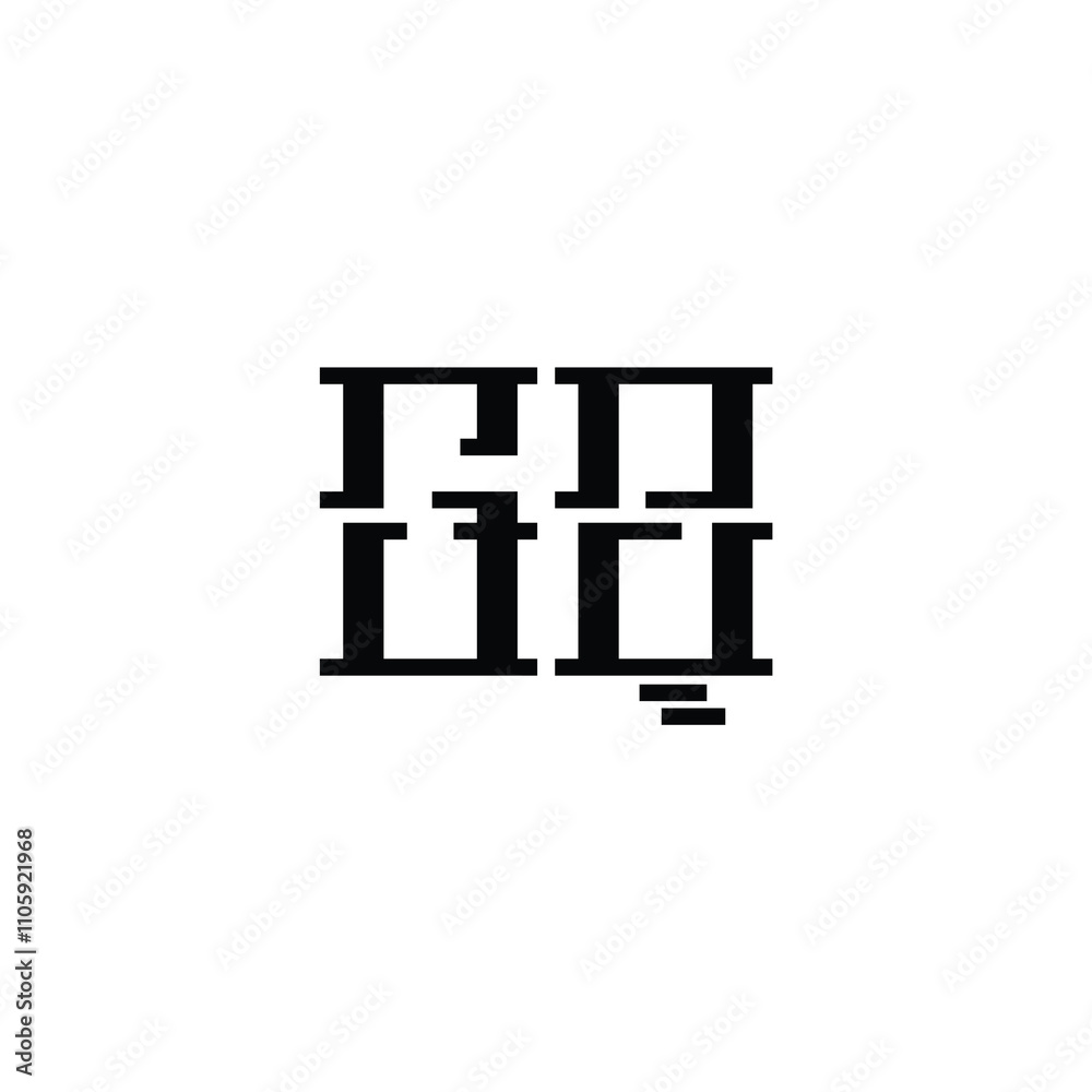 Obraz premium GQ monogram logo design letter text name symbol monochrome logotype alphabet character simple logo