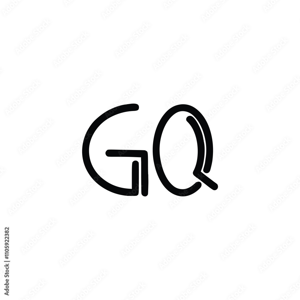 GQ monogram logo design letter text name symbol monochrome logotype alphabet character simple logo GQ monogram logo design letter text name symbol monochrome logotype alphabet character simple logo