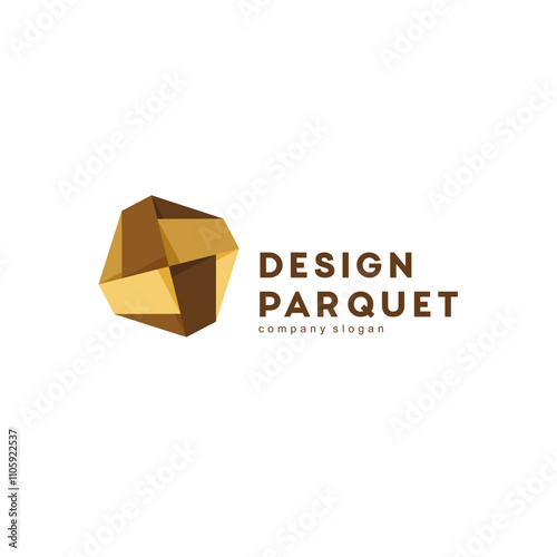 Set of Vector logo design template. Parquet abstract sign.