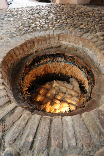 Fossa cheese in Sogliano sul Rubicone. opening of the Fossa Cheese maturing pits