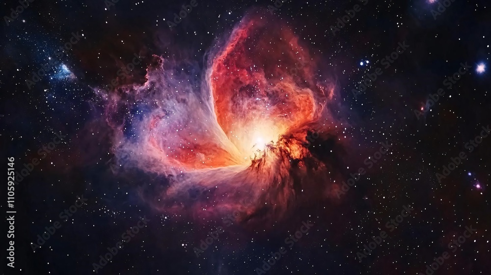 Obraz premium Cosmic Nebula Stellar Clouds Galactic Dust Space Background
