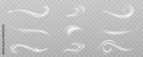 Texture of cold winter wind.Light effect.