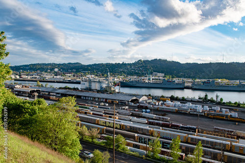 Train Tracks and Industrial Area of Portland, OR