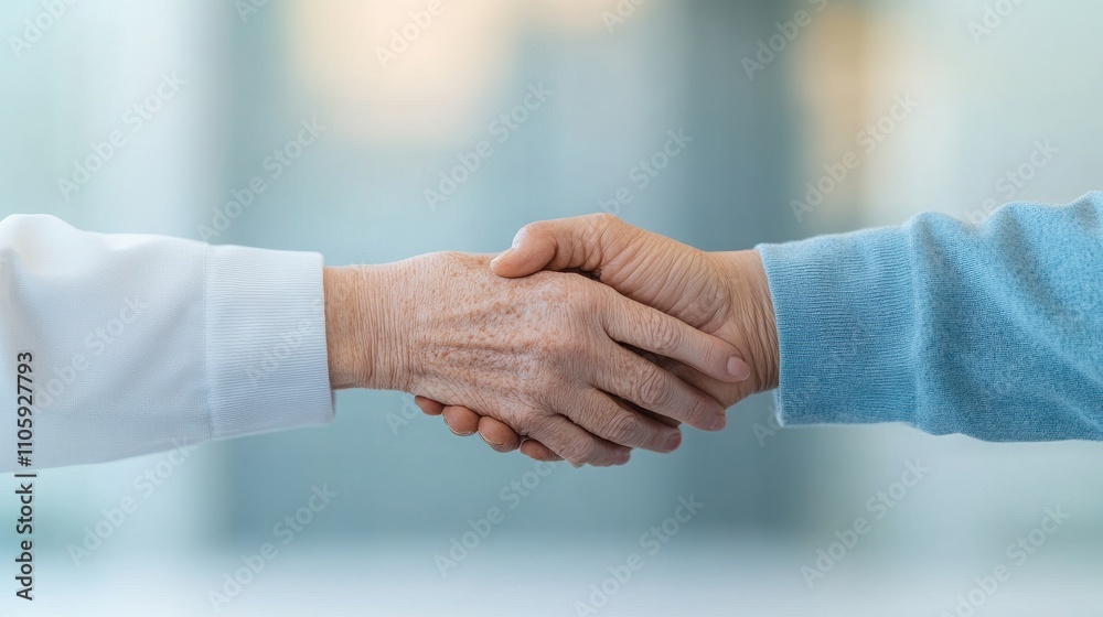 Professional handshake symbolizing partnership and agreement in a business environment. Professional handshake symbolizing partnership and agreement in a business environment.