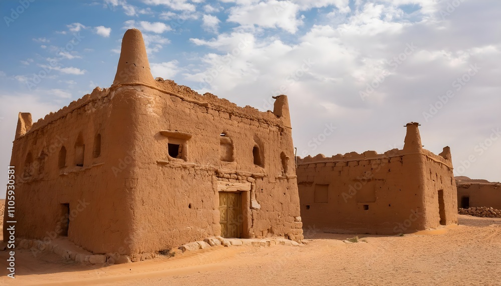 Diriyah traditional mud-brick architecture near Riyadh. Kingdom of Saudi Arabia. Diriyah traditional mud-brick architecture near Riyadh. Kingdom of Saudi Arabia.