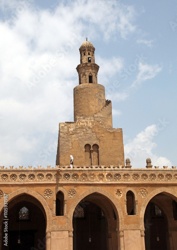 View of the Minaret at the Mosque of Ahmad Ibn Tulun, Cairo Egypt
 photo