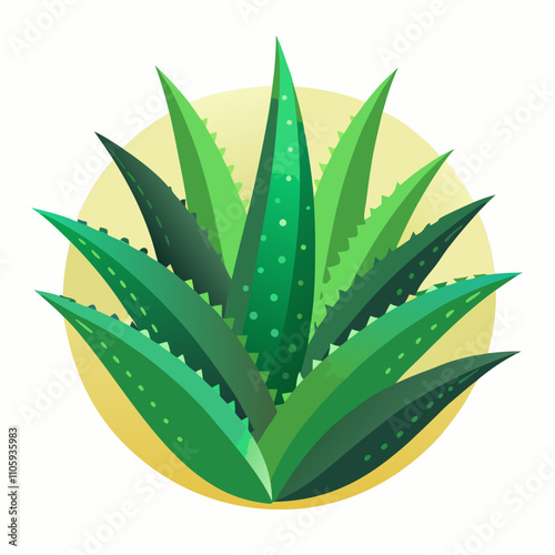 Aloe Vera Cartoon Vector Illustration PNG Design