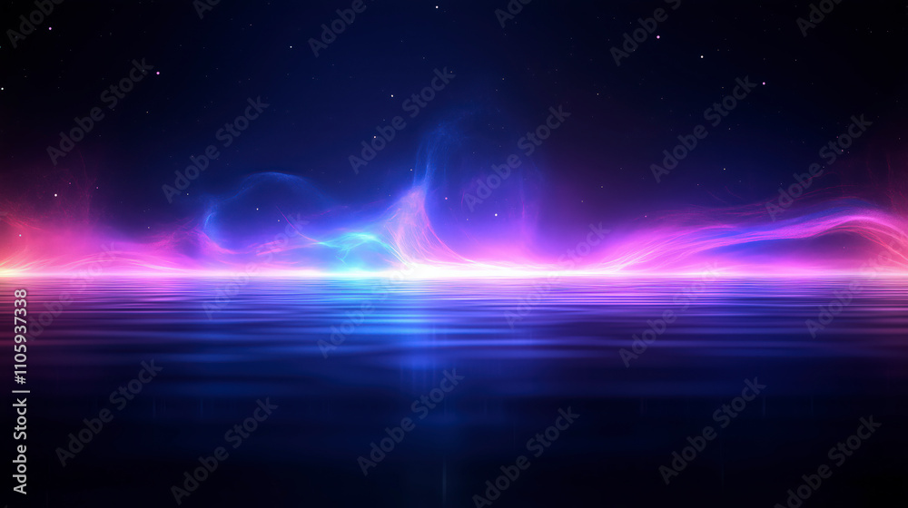 Black background with neon purple and blue smoke Black background with neon purple and blue smoke