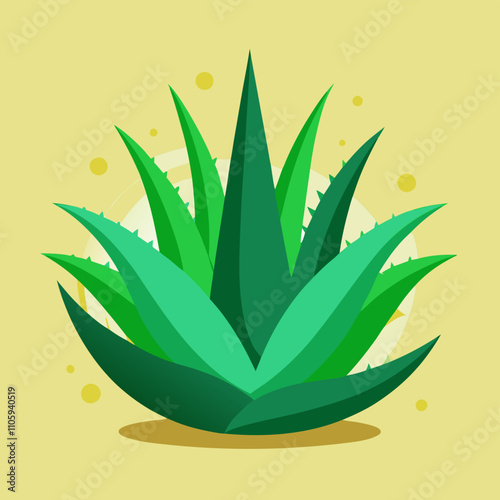 Aloe Vera Cartoon Vector Illustration PNG Design